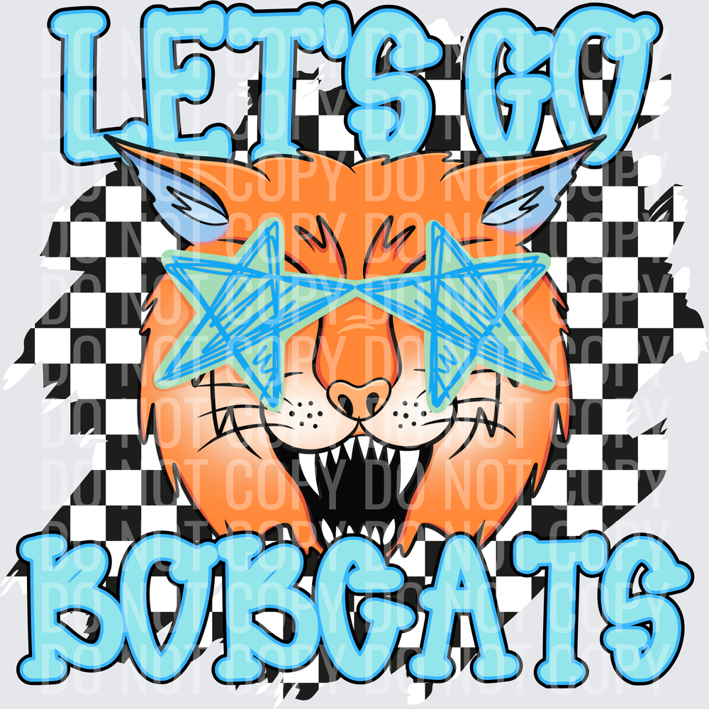 Let’s go bobcats checkered