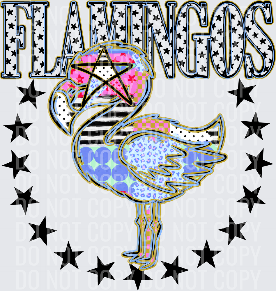 KayndiDesigns 09.26 Patchwork Varisty Stars Flamingos 2
