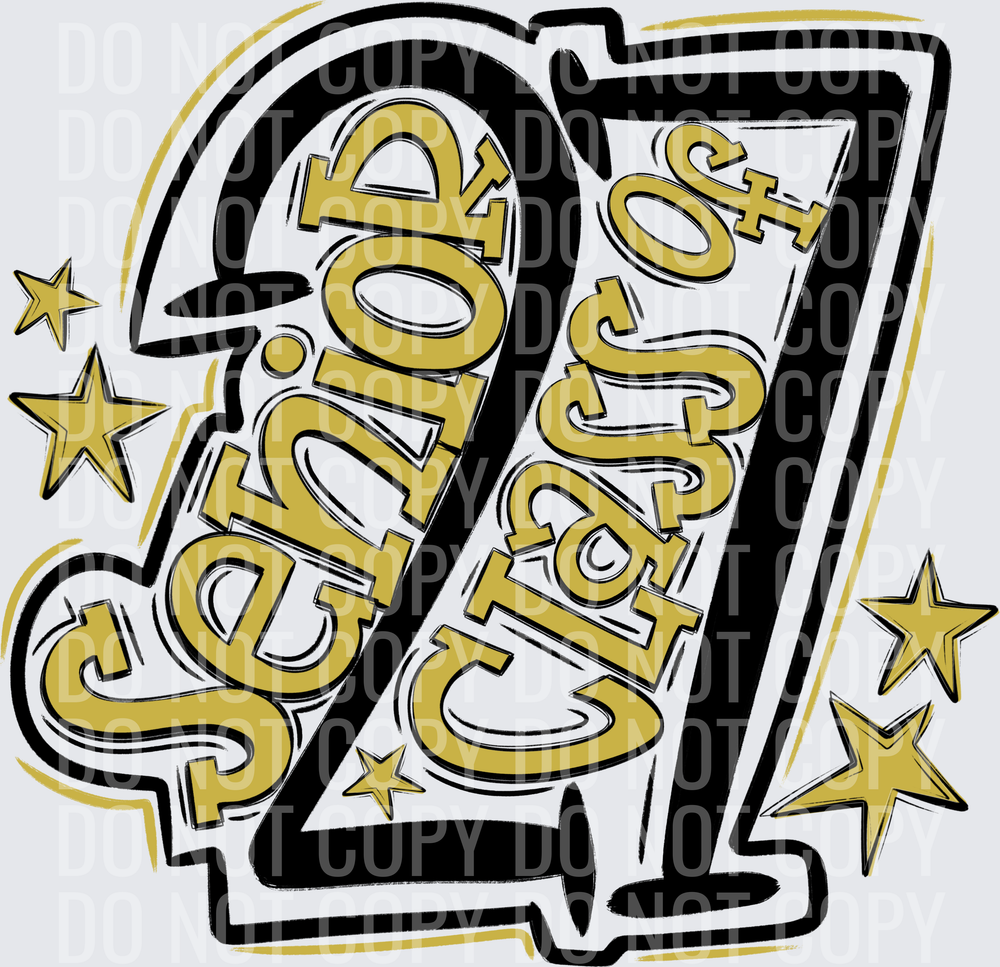 Senior Class Of 27 Black Vegas Gold