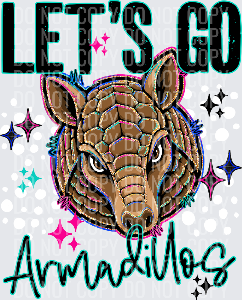 LETS GO MASCOTS ARMADILLOS