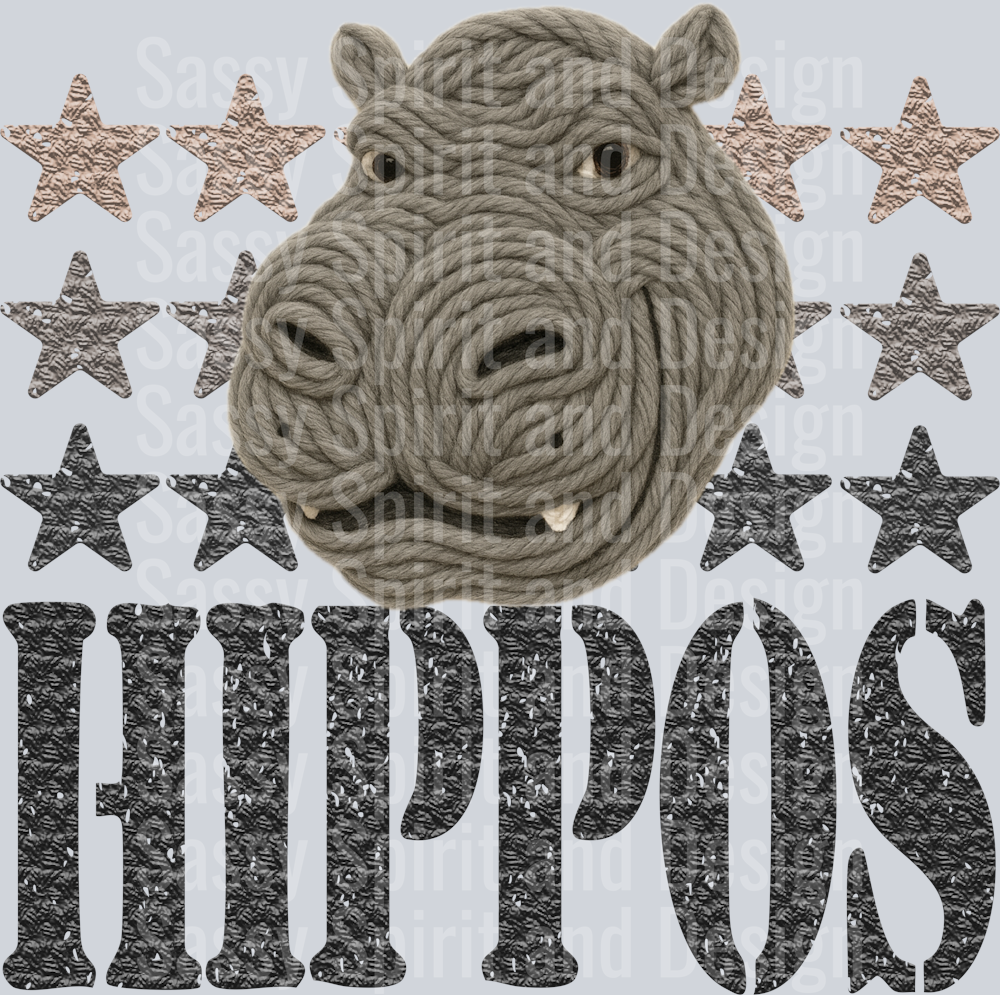 YARN MASCOTS HIPPOS