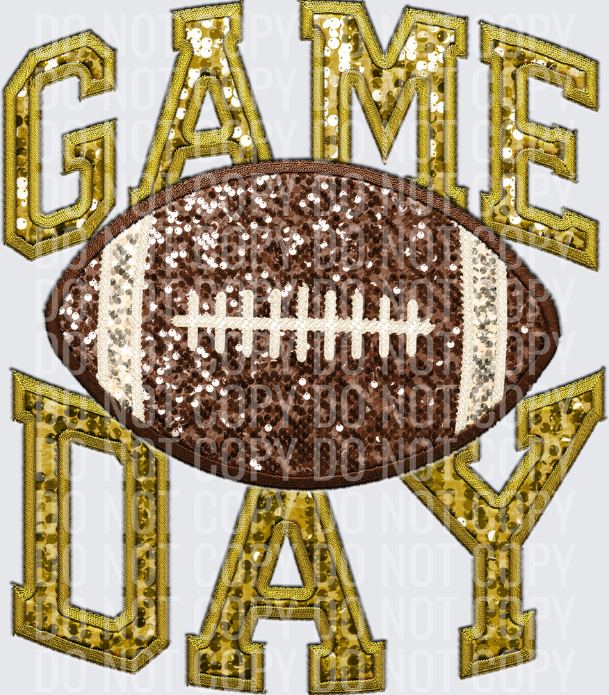 KayndiDesigns 06.26 Game Day Sequin Embriodery 29 Yellow Gold