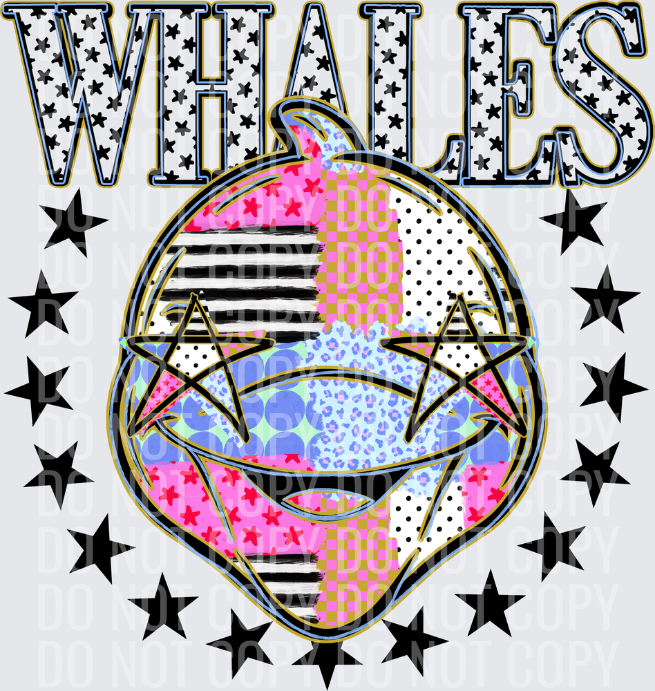KayndiDesigns 09.26 Patchwork Varisty Stars Whales