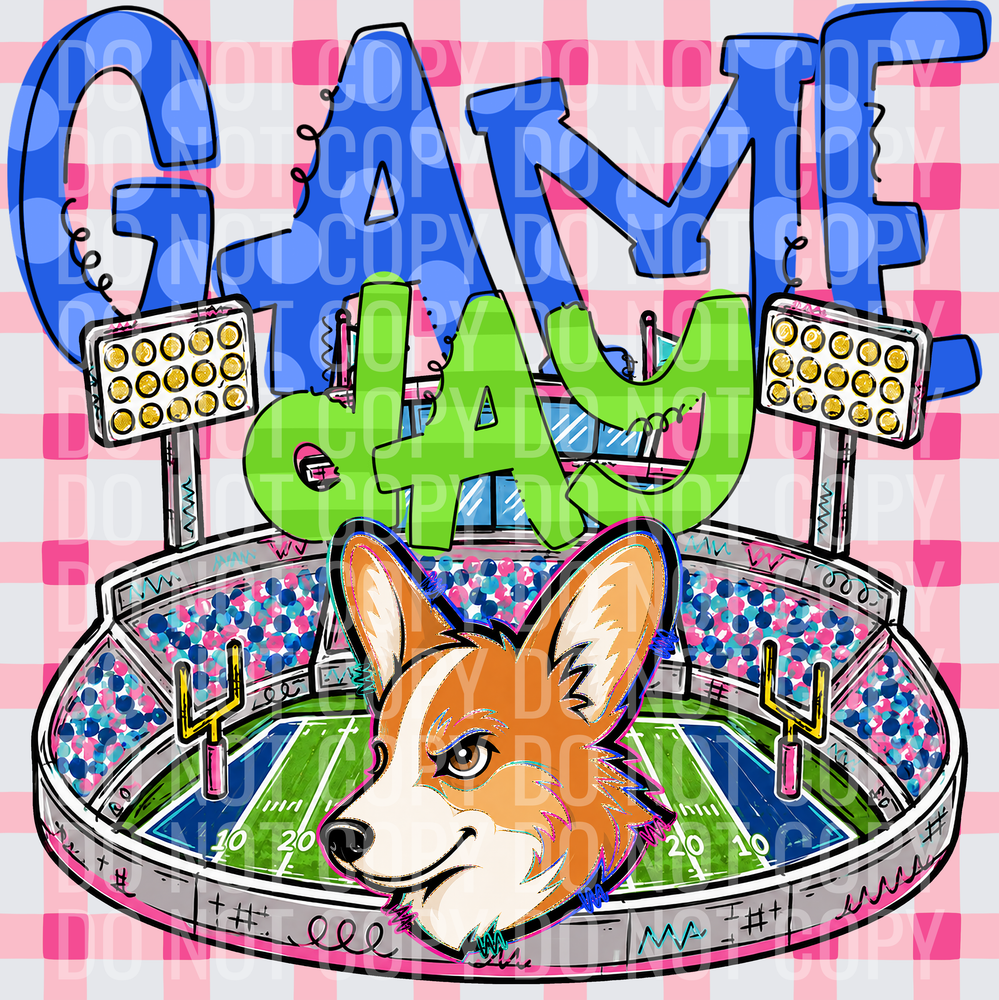 KayndiDesigns 08.26 Game Day Stadium Corgis