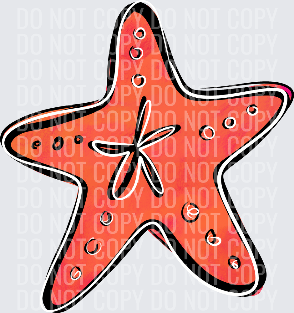 SUMMER BEACH ORANGE STARFISH