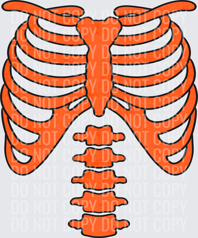 Skeleton torso orange