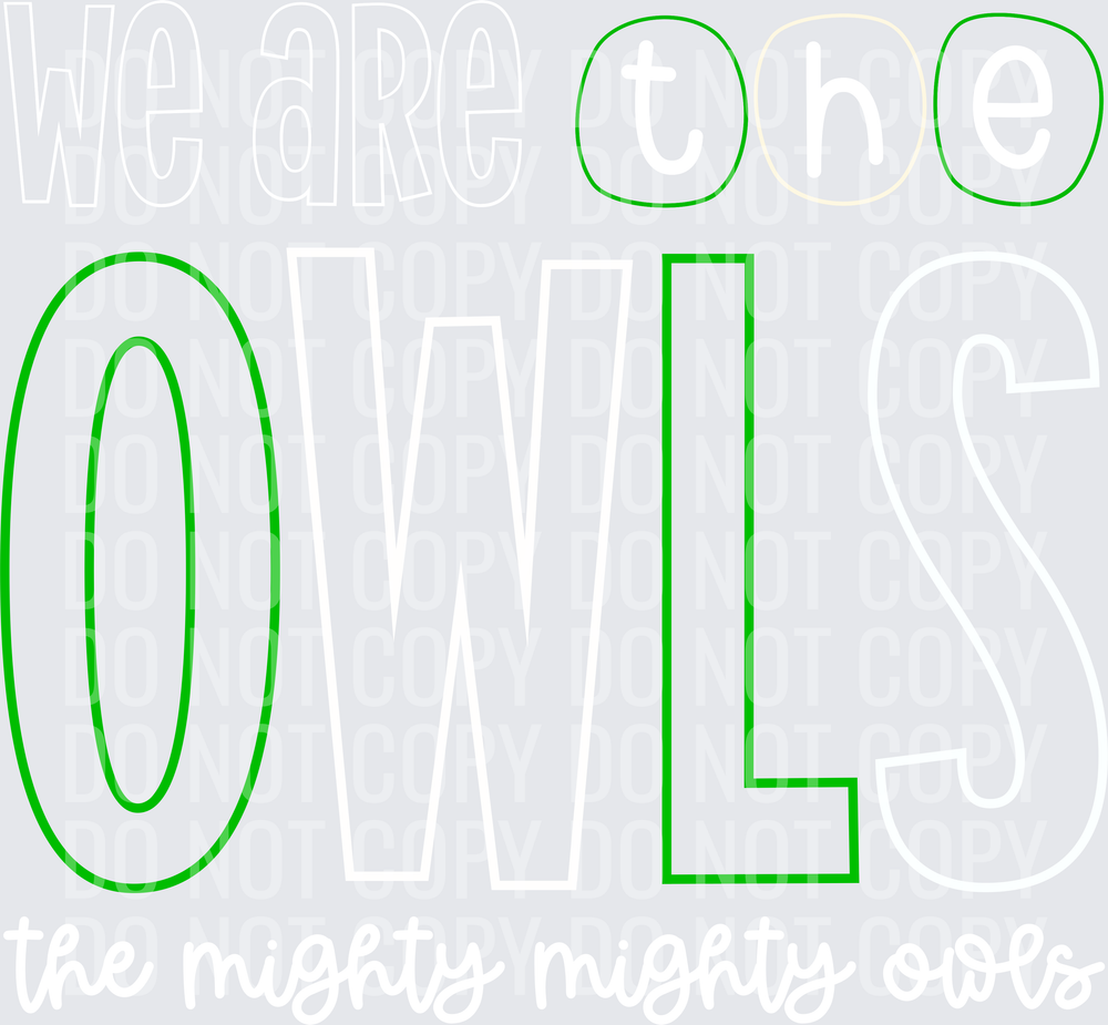 Owls-WeAreThe-KellyGreenWhite