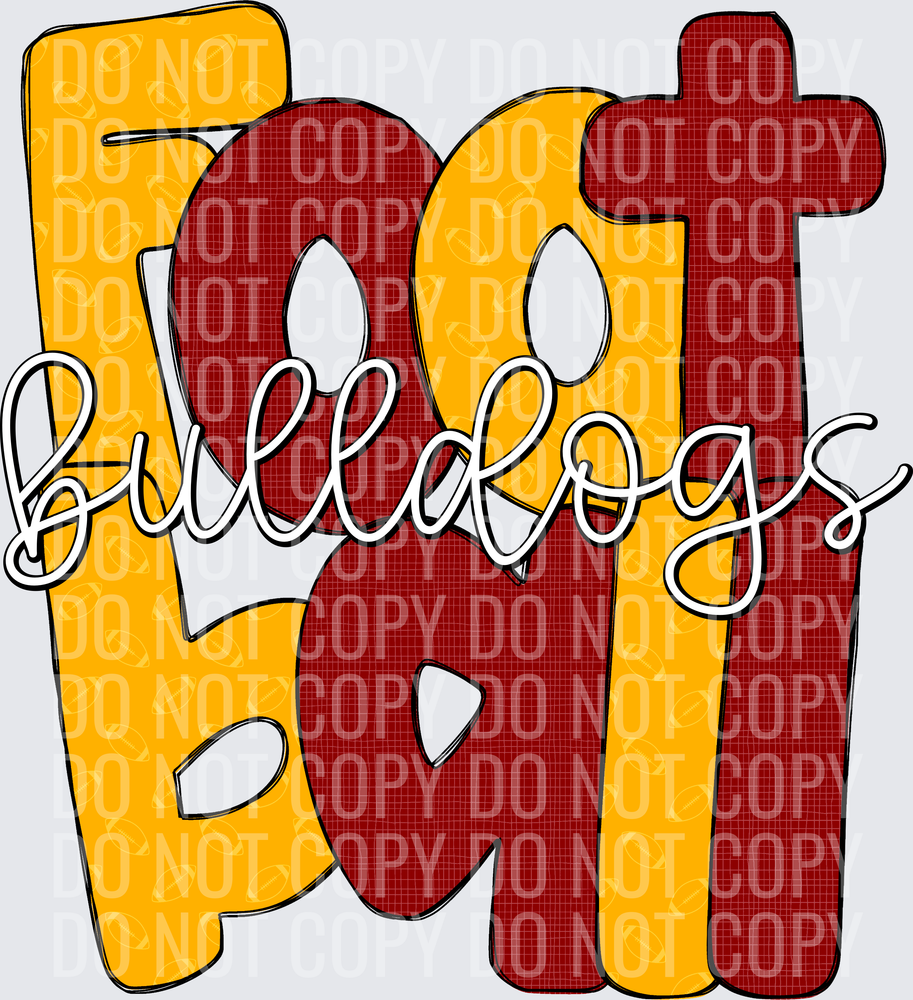BUlldogsFootballGoldMaroon