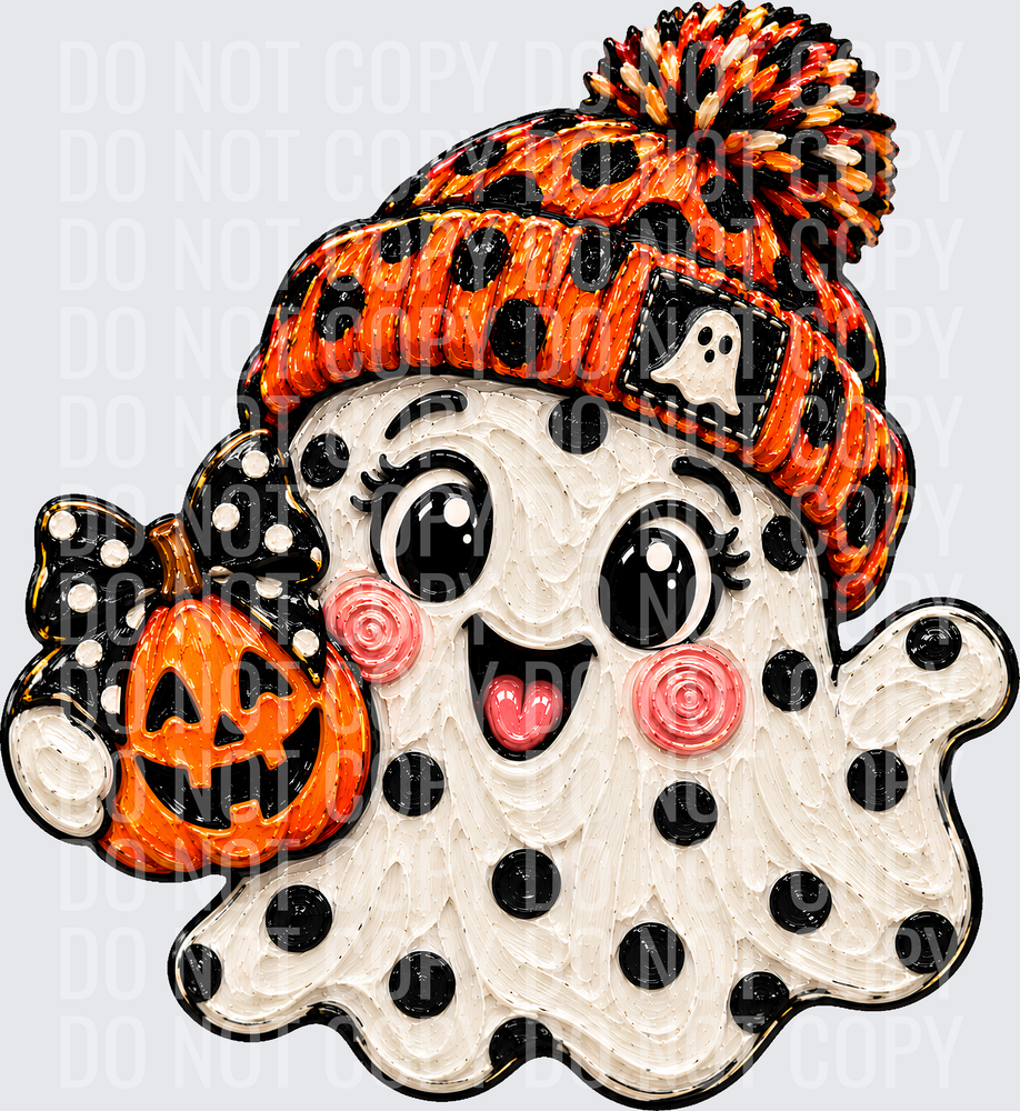 POLKA GHOST FAUX PAINTED