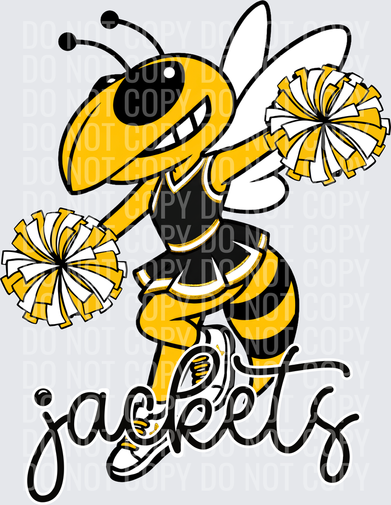 Jackets Cheer Black Yellow Gold