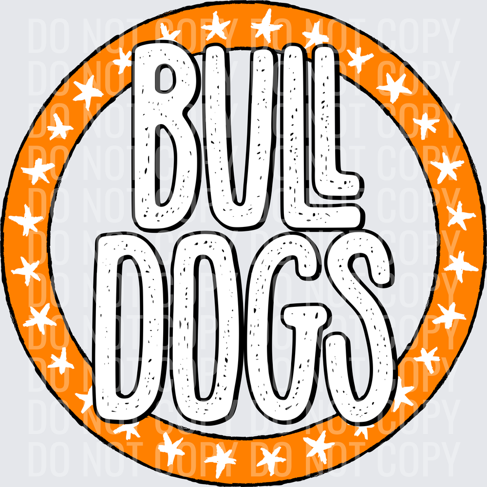 BulldogsStarCircleOrangeWhite