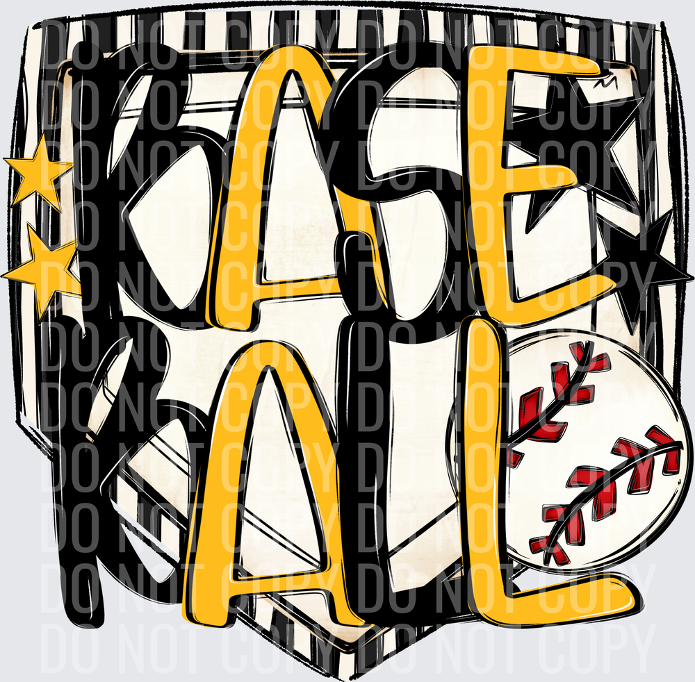 Baseball Base Black Ath Gold