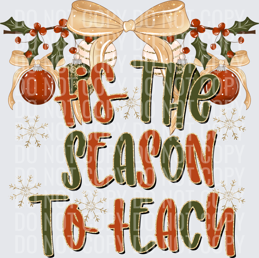 tis the season to teach words only