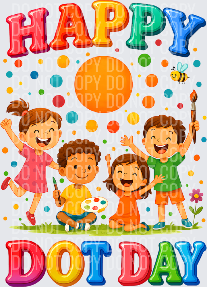 Happy Dot Day 2025 Colorful Polka Dot Teachers Kids Sweatshirt