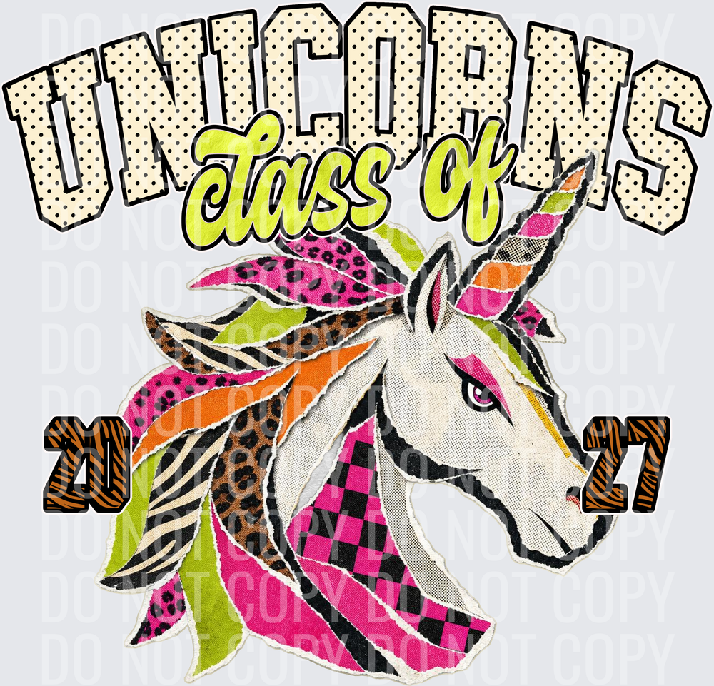 KayndiDesigns 10.26 Class of 2027 Bright Unicorns