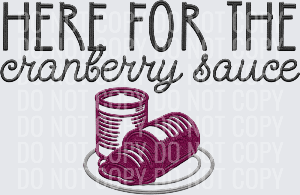 here for the cranberry sauce