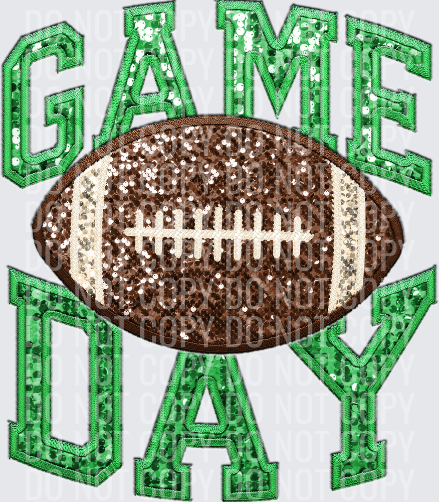 KayndiDesigns 06.26 Game Day Sequin Embriodery 3 Green