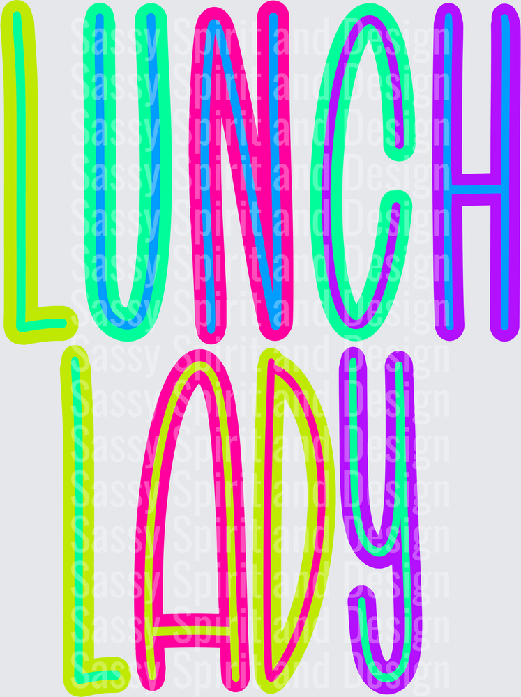 Back to School Brights LUNCH LADY