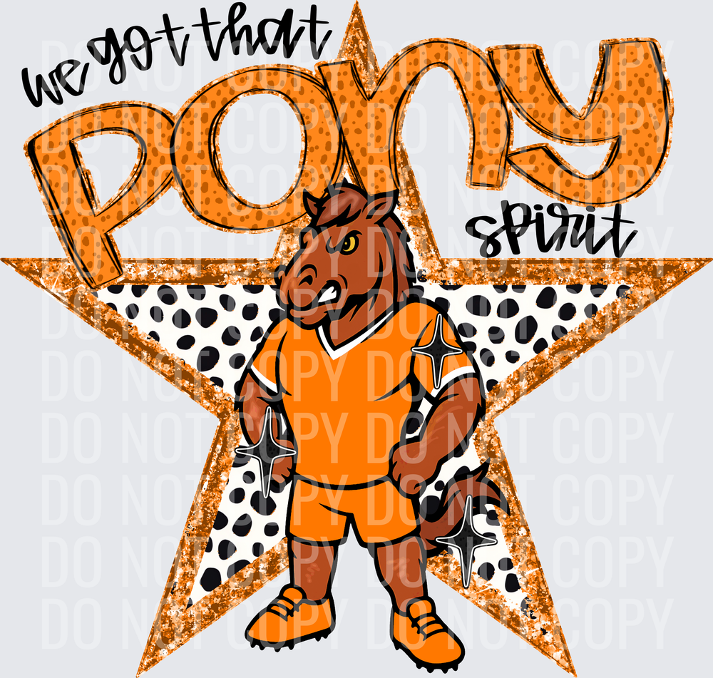 KayndiDesigns 09.26 We Got That Spirit Pony Orange