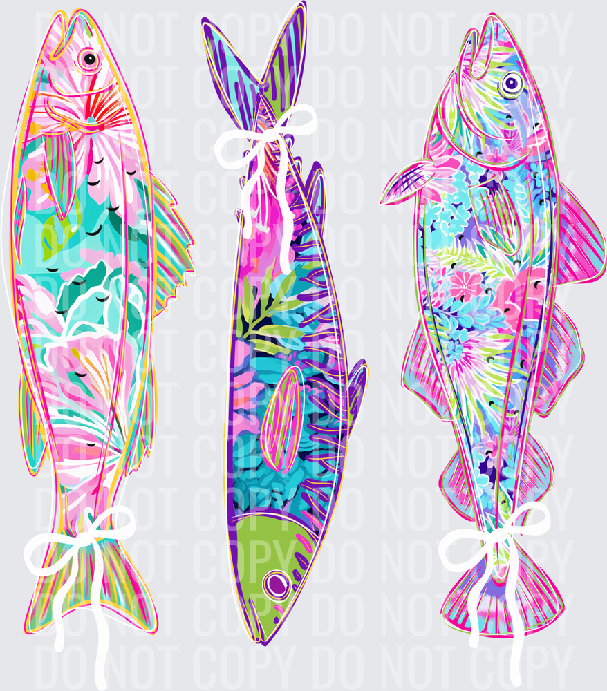 Tropical fish with bows