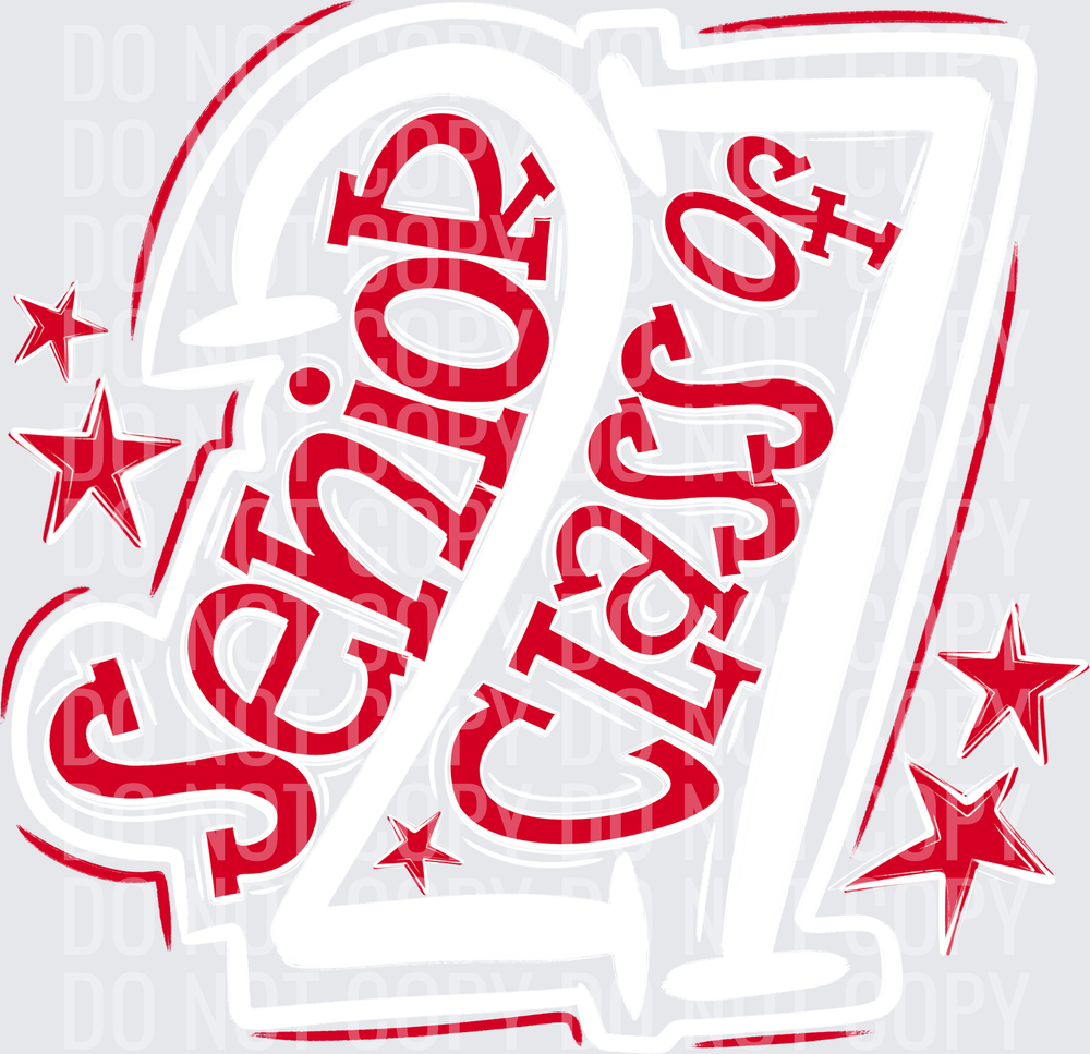 Senior Class Of 27 White Red