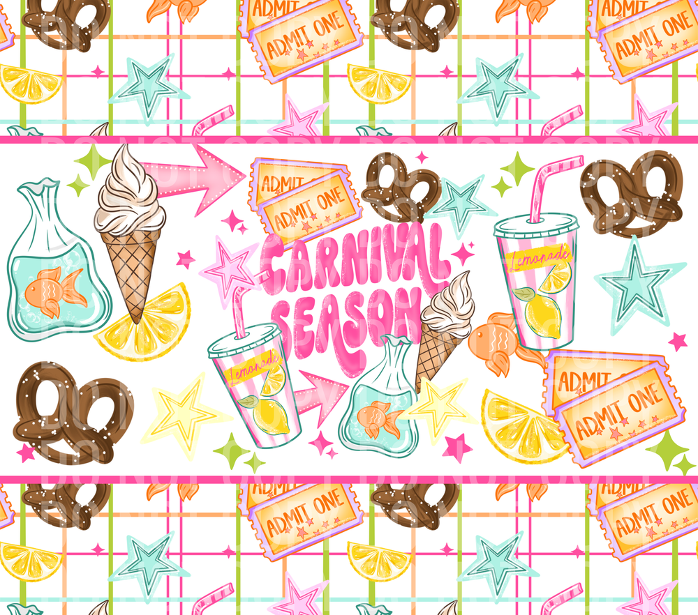 Carnival season tumbler wrap