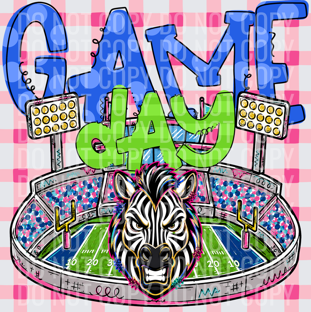 KayndiDesigns 08.26 Game Day Stadium Zebras
