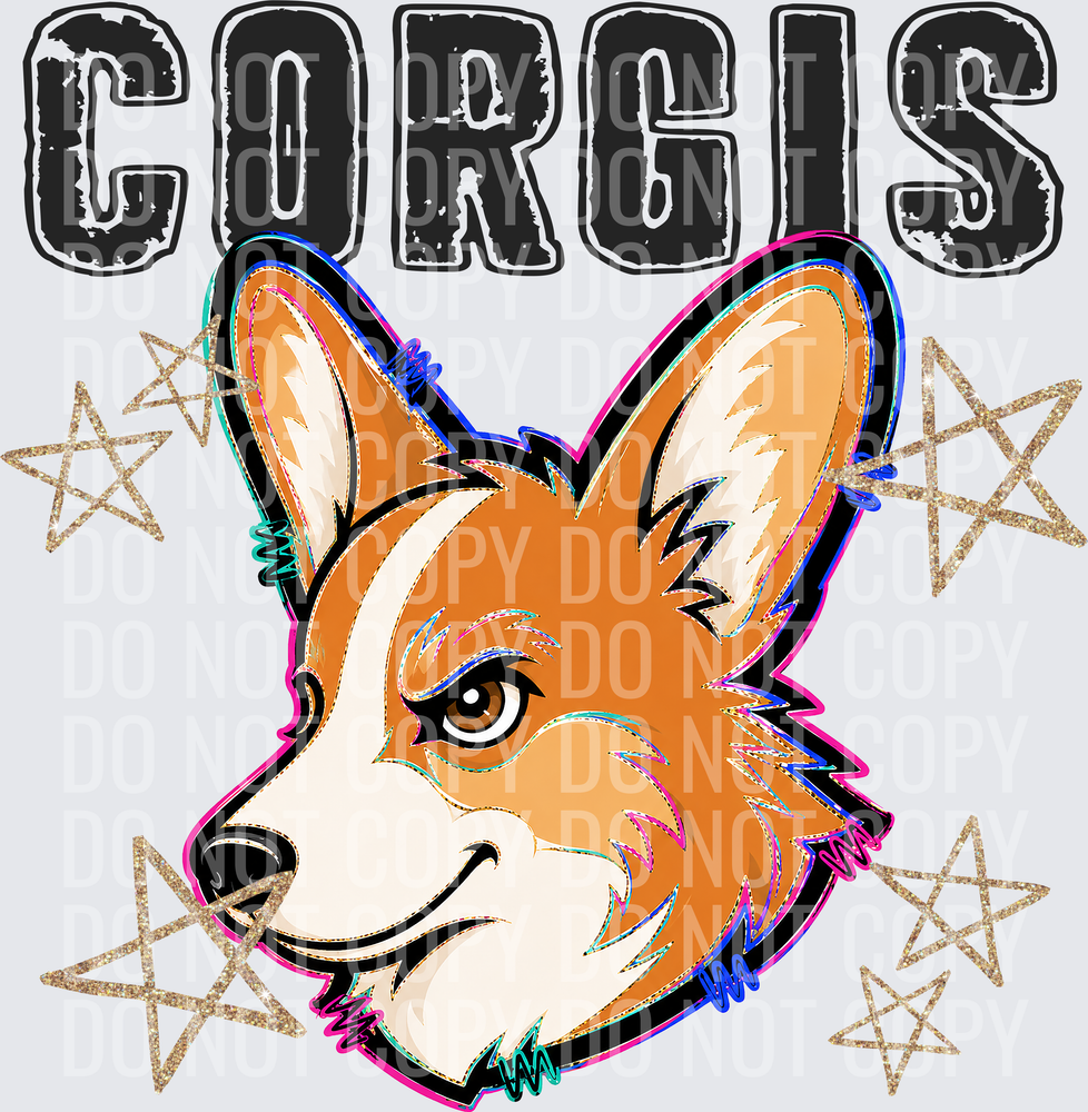 KayndiDesigns 08.26 Grunge Varsity Corgis