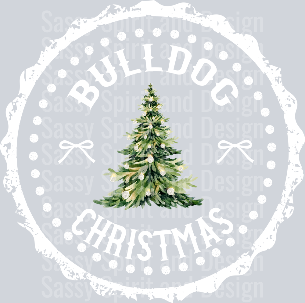BULLDOG CHRISTMAS STAMP