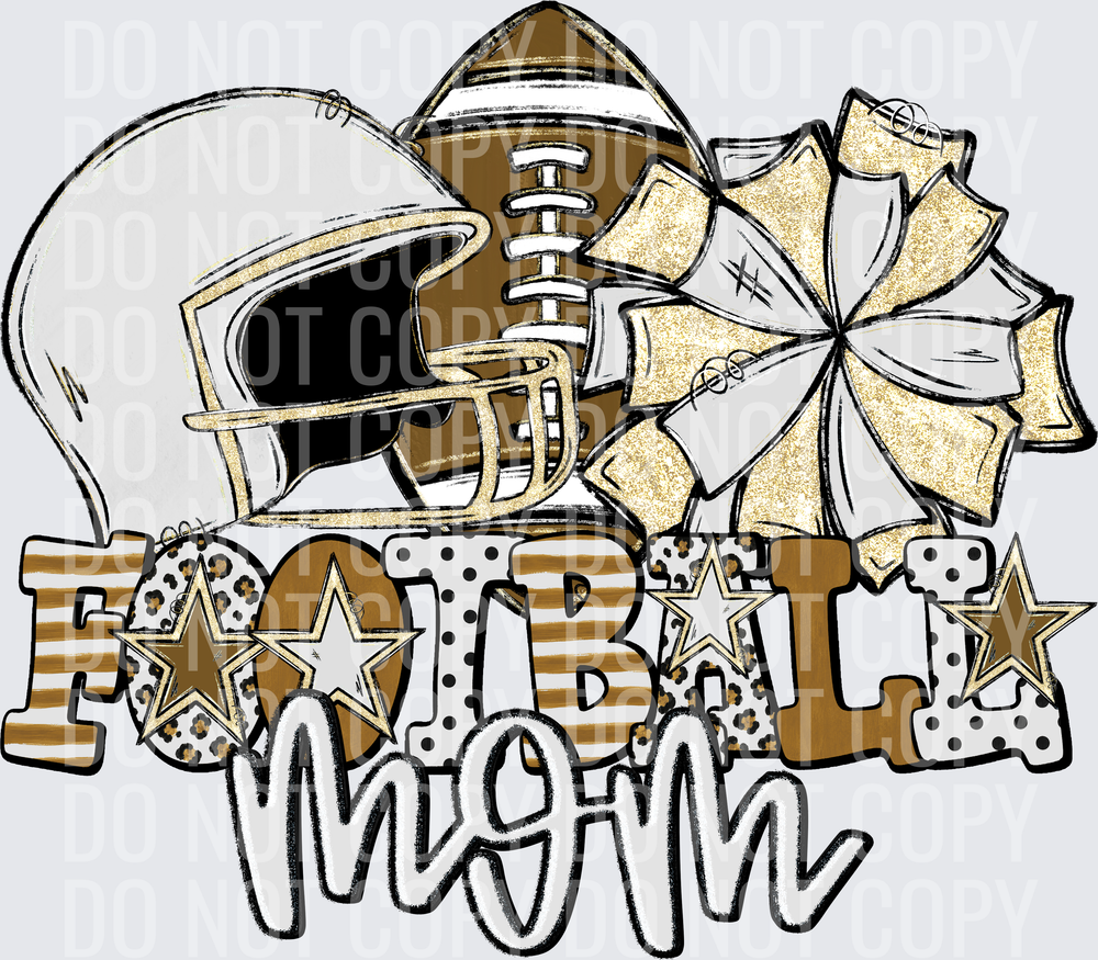 KayndiDesigns 08.26 Football Mom Silver