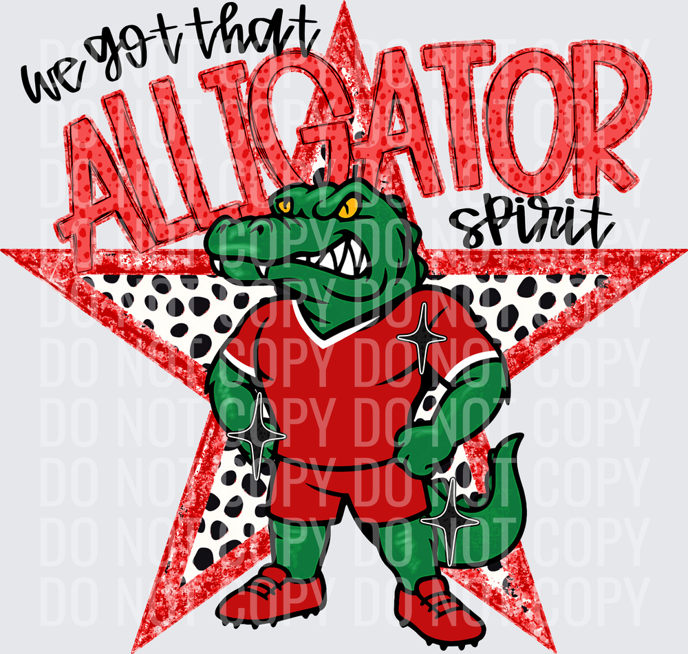 KayndiDesigns 09.26 We Got That Spirit Alligator Red