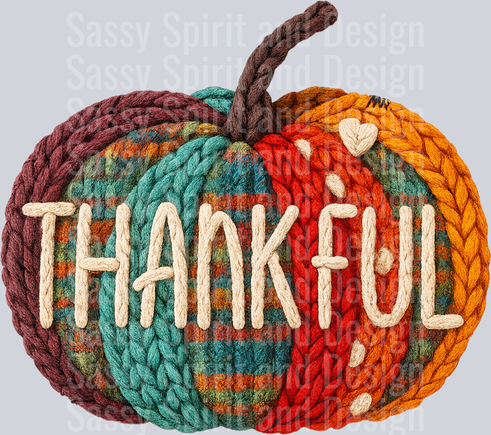 THANKFUL PLAID PUMPKIN YARN