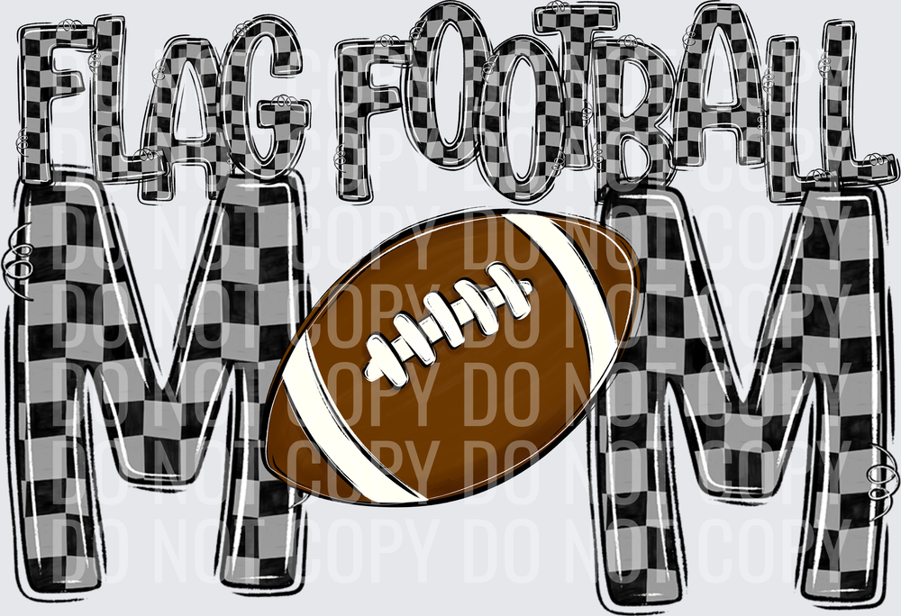 FLAG FOOTBALL GREY CHECK