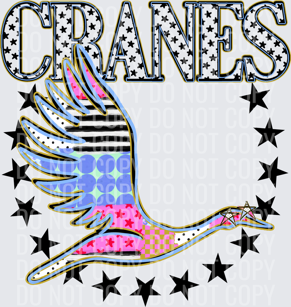 KayndiDesigns 09.26 Patchwork Varisty Stars Cranes