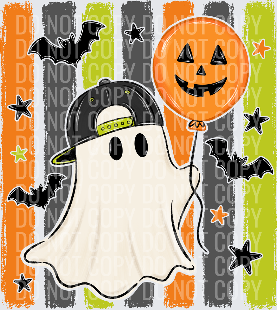 Striped Ghost with Balloon BOY version