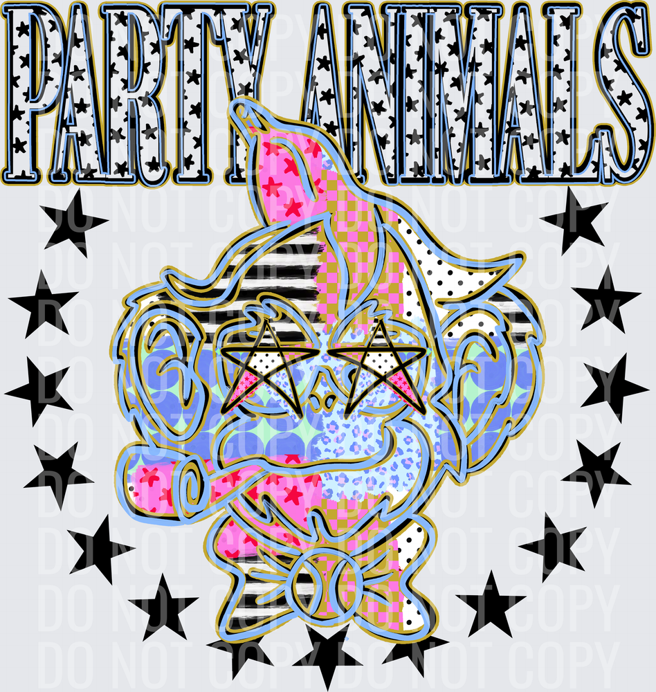 KayndiDesigns 09.26 Patchwork Varisty Stars Party Animals