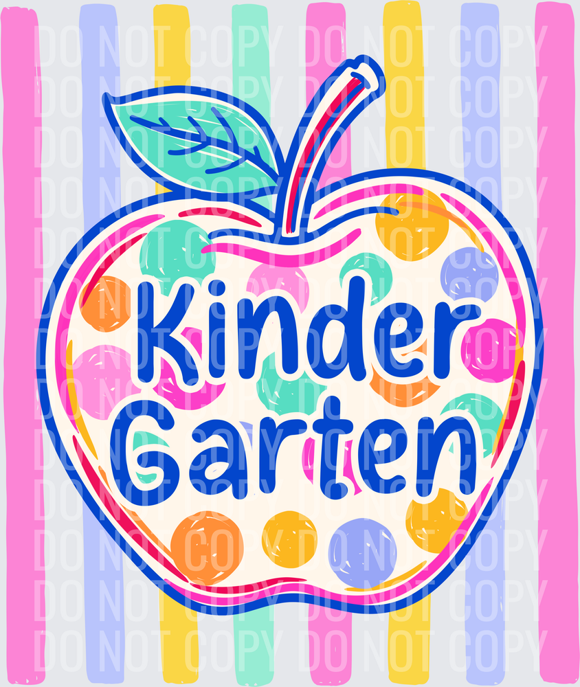 Kindergarten striped apple