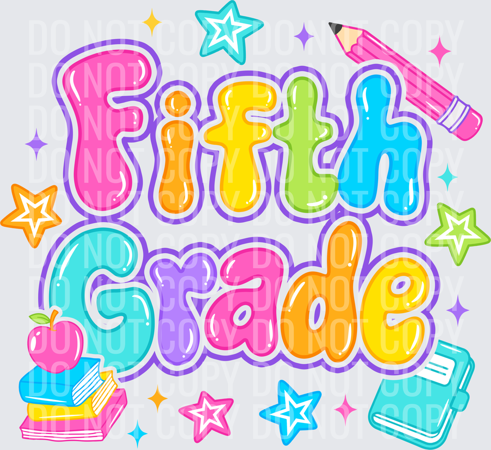 Fifth Grade Bubble Letters