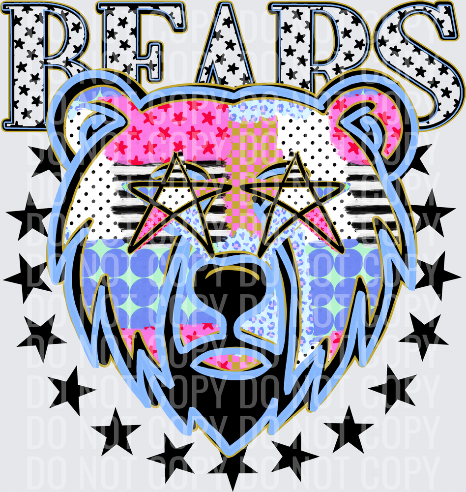 KayndiDesigns 09.26 Patchwork Varisty Stars Bears