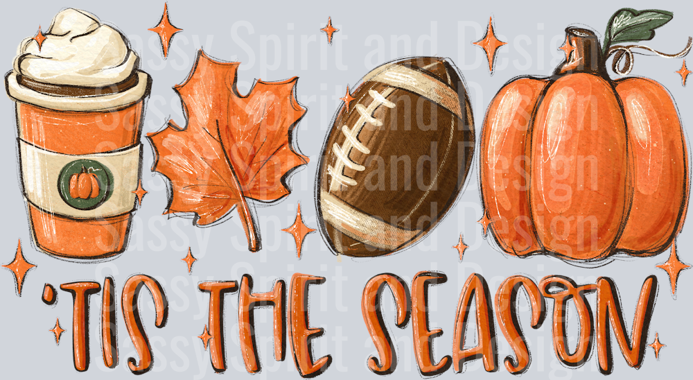 tis the season fall football pumpkin