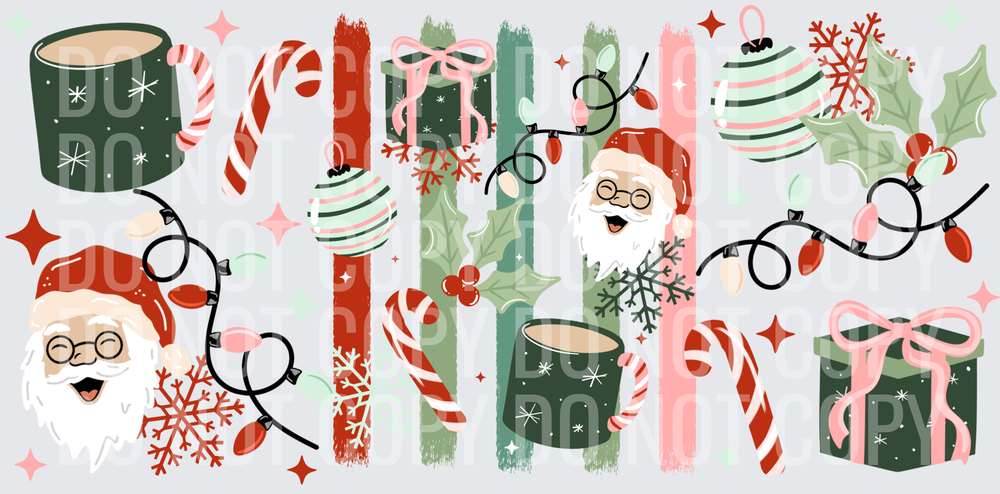 Santa gift light skin 16oz wrap