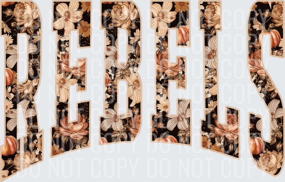 Fall Floral Pumpkin Rebels