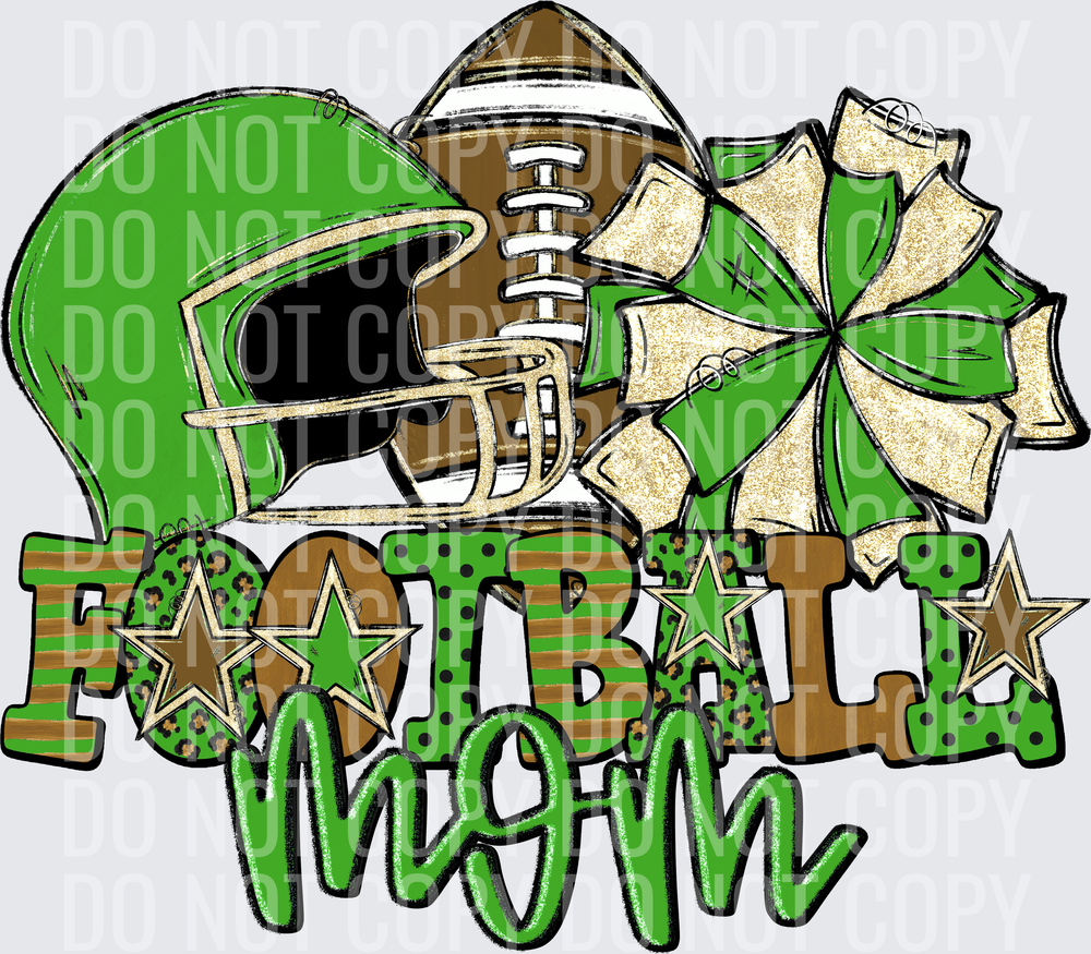 KayndiDesigns 08.26 Football Mom Kelly Green