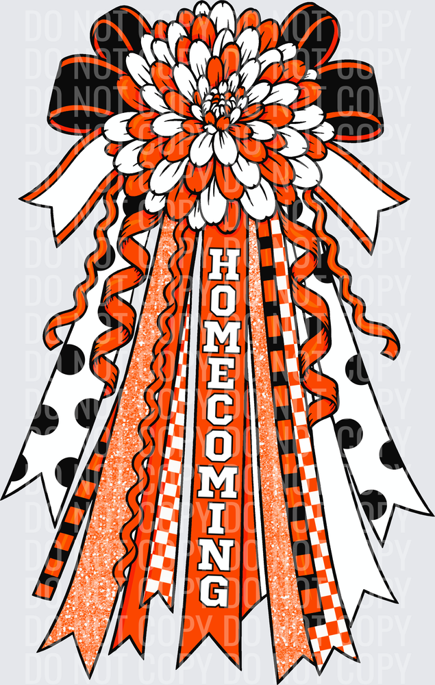 Orange black mum