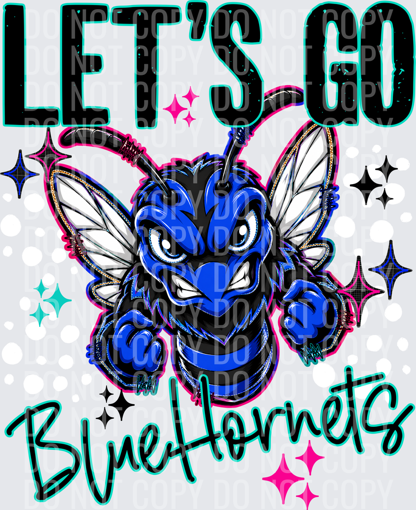 LETS GO MASCOTS BLUE HORNETS