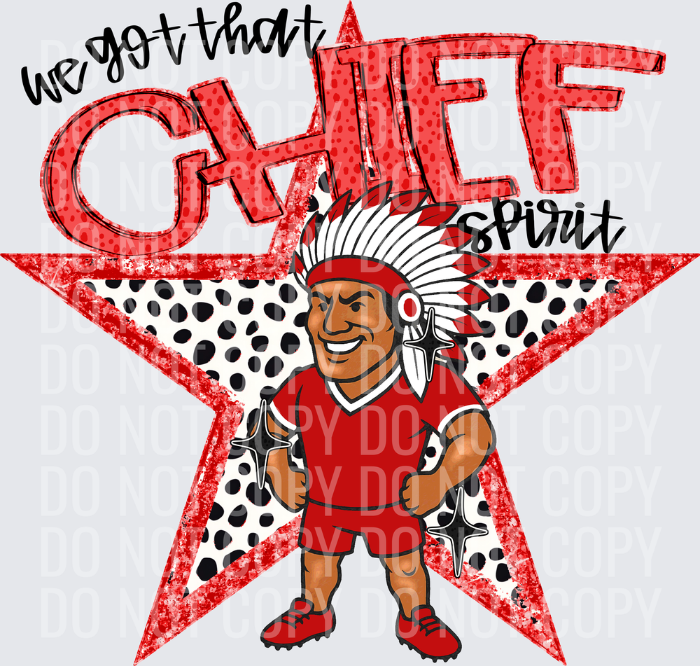 KayndiDesigns 09.26 We Got That Spirit Chief Red