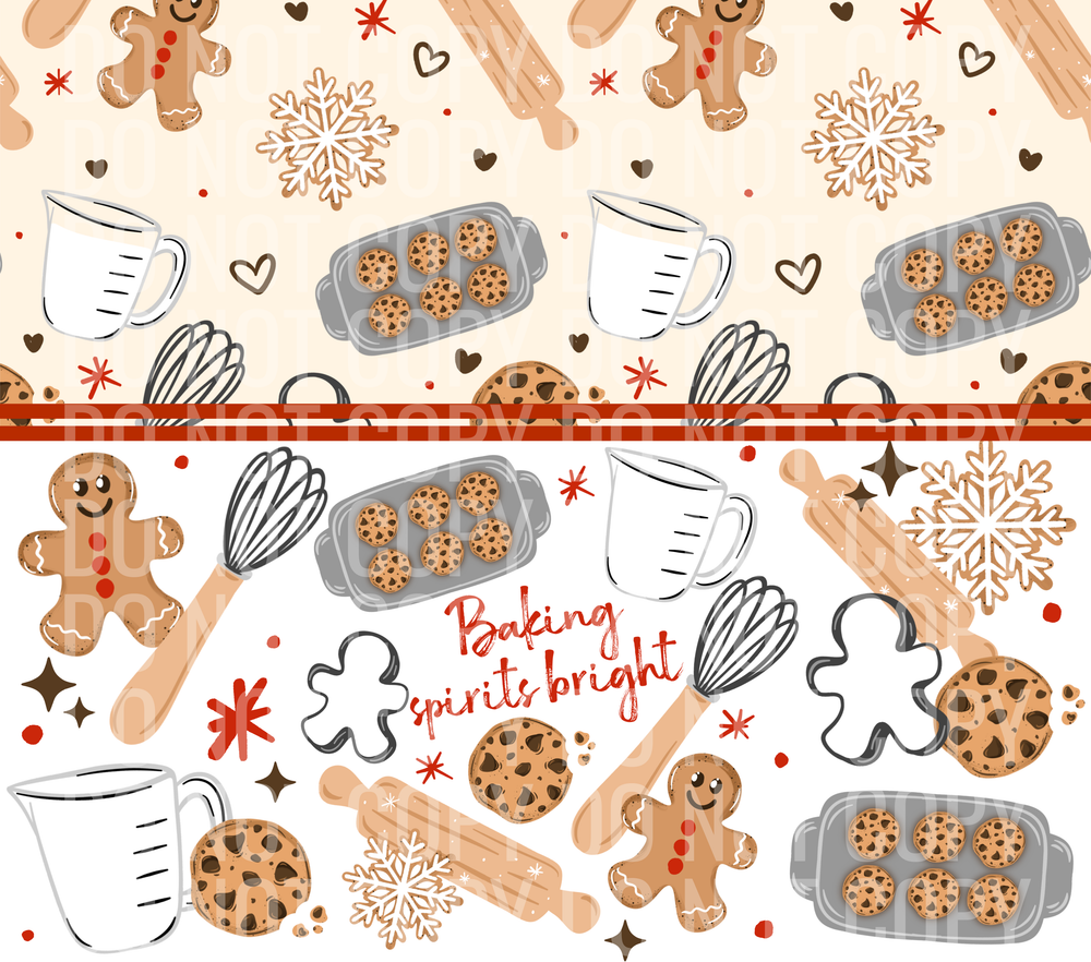 Baking spirits bright tumbler wrap