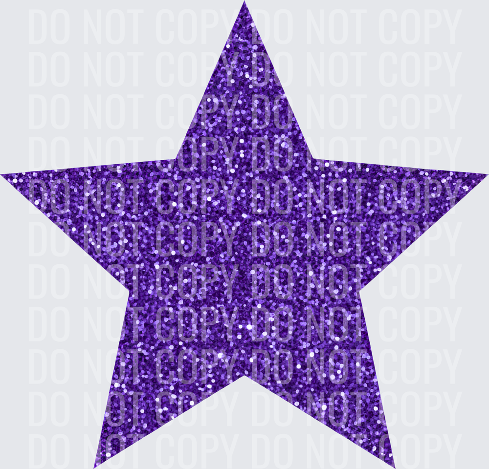 Purple Glitter Star