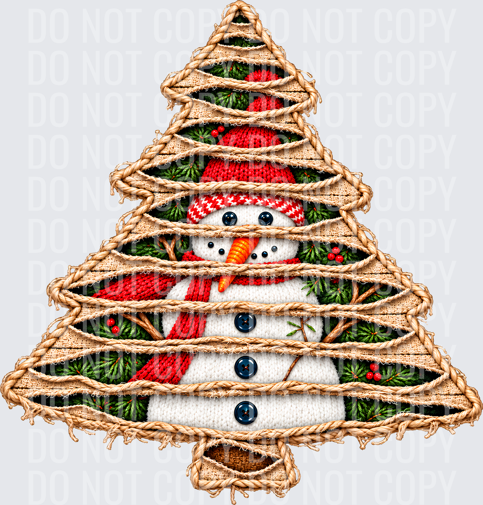 SNOWMAN TREE FAUX YARN