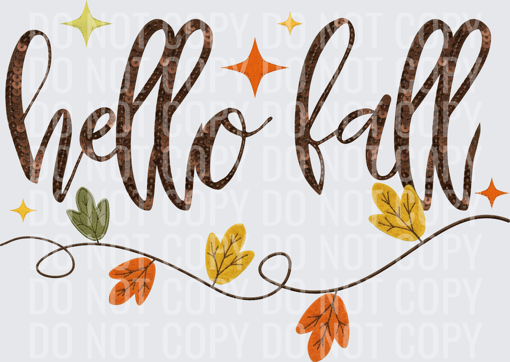 hello fall script faux emb hwds